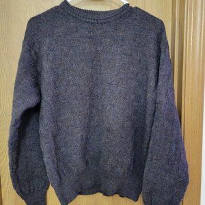 Vintage 80s Baracuta Merino Wool Grandpa Sweatshirt Men’s Medium Gray Marled